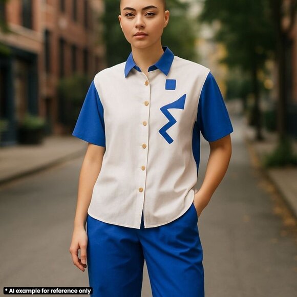 Vintage Tracksuit 80s 90s Abstract Block Print Funky Retro Shirt and Pant Size S - Picture 3 of 7